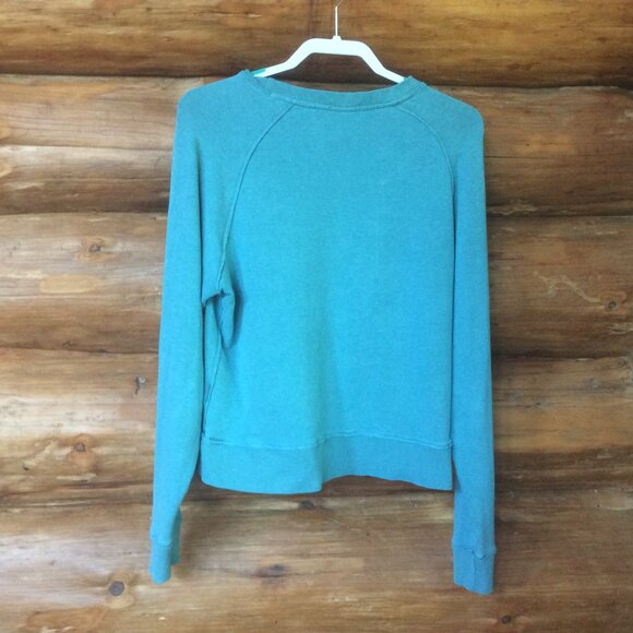 tasc Performance Riverwalk Varsity Blue Organic Cotton Bamboo Sweatshirt Size M - Picture 2 of 7
